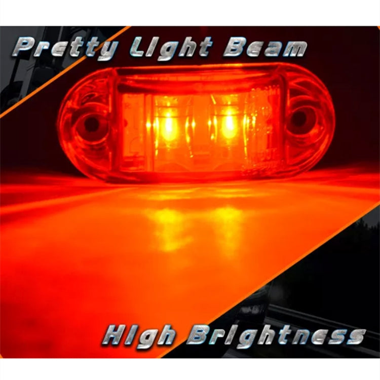 10 PCS 10-30V Car Truck Trailer Piranha LED Side Marker Blinker Lights Bulb, Red Light