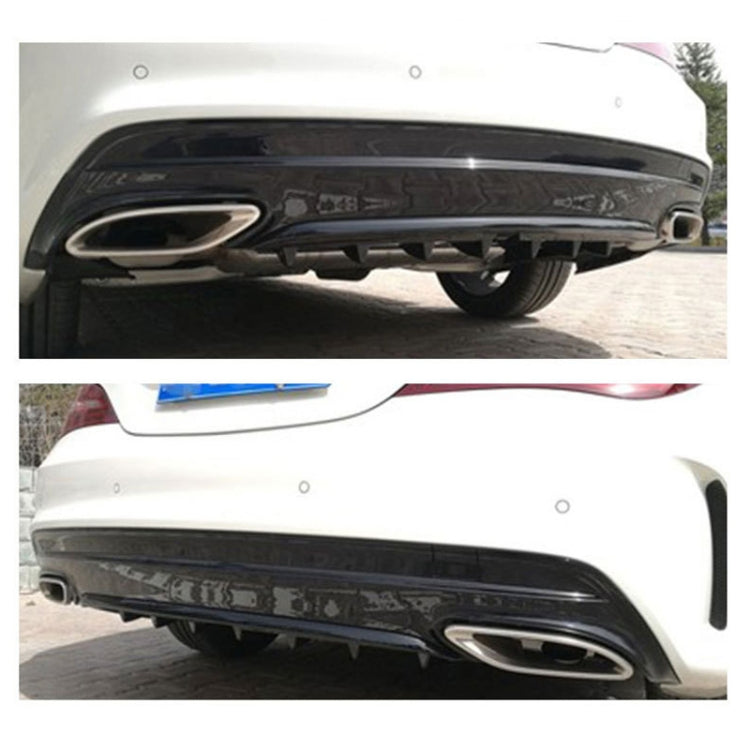 Universal Car Rear Bumper Lip Diffuser 5 Shark Fin Style Carbon Fiber ABS, Size: 58.4 x 53.3 x 15.2cm
