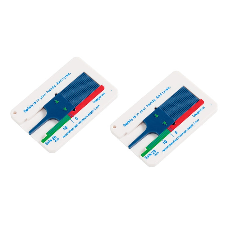 2pcs 0-20mm Plastic Tread Plan Refinding Rounds Refinding Outcome Exists Tread Tablets Plastic Tire Tread Depth Gauge