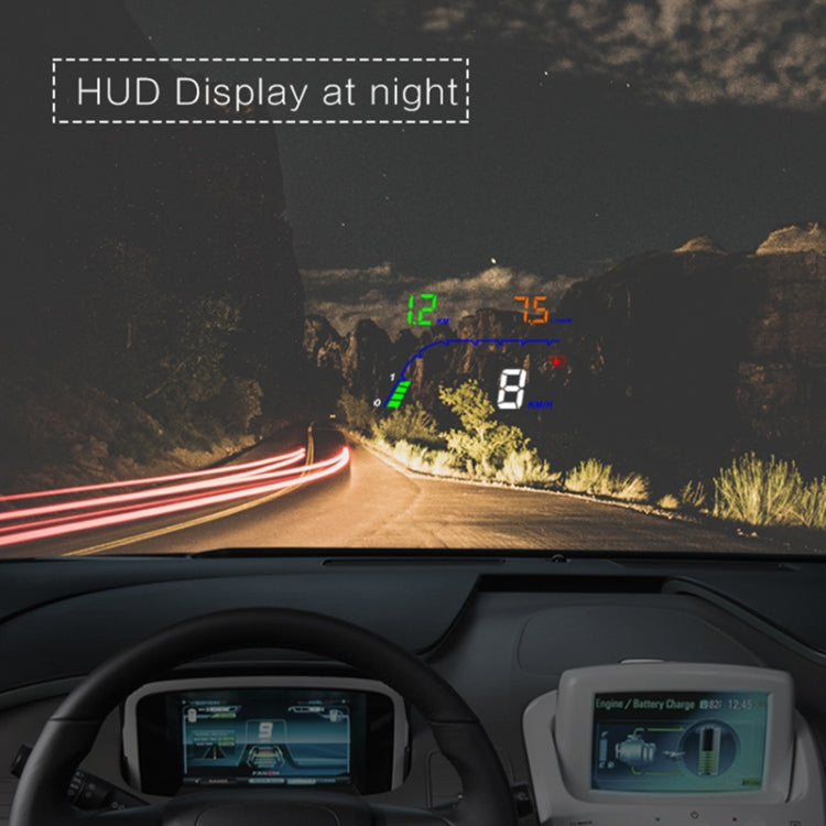 T100 OBD2 4 inch Vehicle-mounted Head Up Display Security System, Support Car Speed / Engine Revolving Speed Display / Instantaneous Fuel Consumption / Detection and Elimination Fault Code