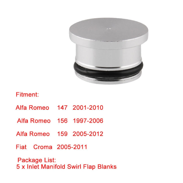 5 PCS Car Modified Inlet Manifold Swirl Flap Blanks Intake Manifold Valve Cylinder Head Screw X8R0077 / 55210202 / 55210201 for Alfa Romeo