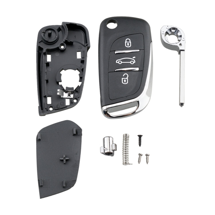 For PEUGEOT Car Keys Replacement 3 Buttons Car Key Case with Holder, without Grooved