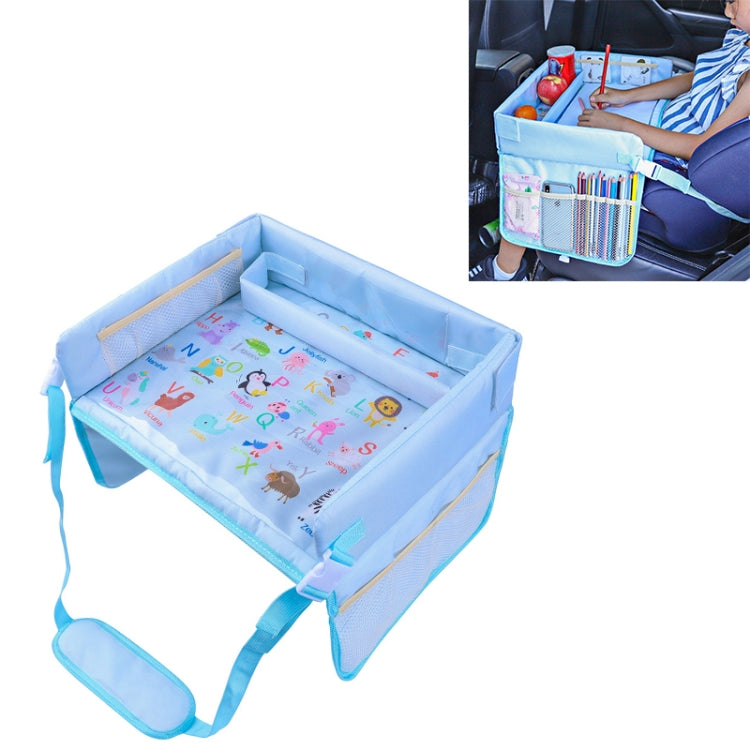 Children Waterproof Dining Table Toy Organizer Baby Safety Tray Tourist Painting Holder (Pink Food)