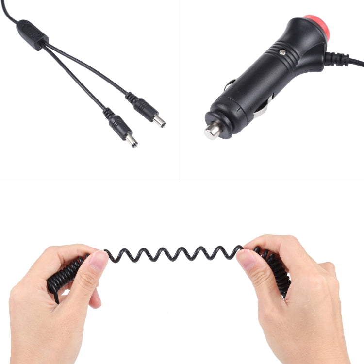 12-24V Car Cigarette Lighter Switch Plug to DC5.5x2.1mm Charger Spring Power Cable