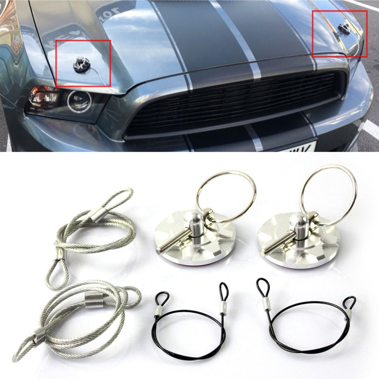 XH-6049 Car Universal Modified Racing Punch-free Aluminum Engine Hood Lock Cover