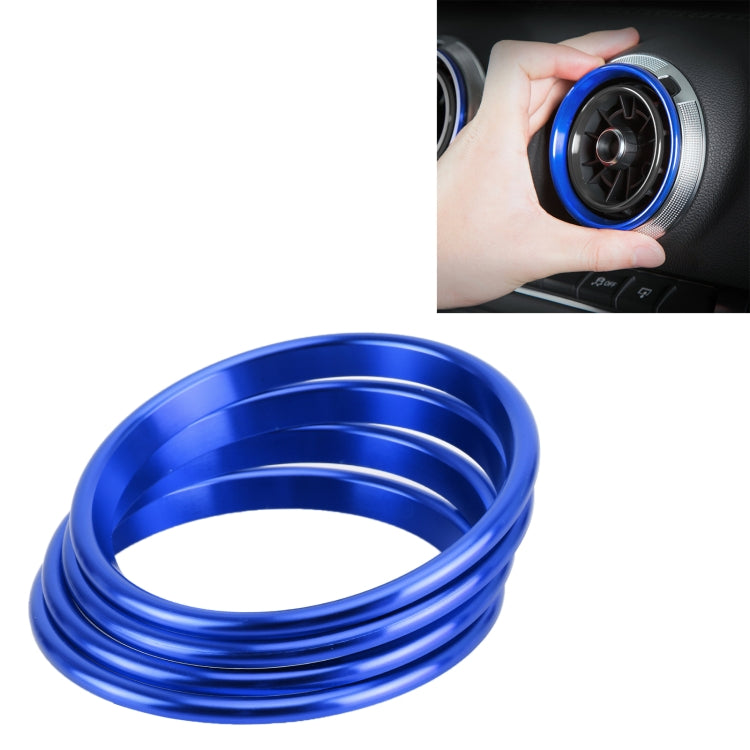 4 PCS Car Metal Air Outlet Decorative Outside Ring for Audi A3 / S3 / Q2L