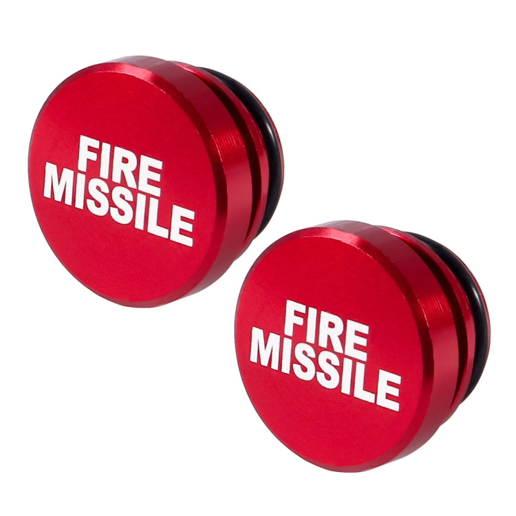2 PCS Car / Motorcycle FIRE MISSILE Letter Metal Cigarette Lighter Dust Cover