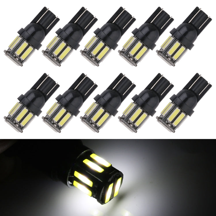 10pcs T10 DC12V / 0.96W / 0.08A Car Clearance Light 10LEDs SMD-7020 Lamp Beads