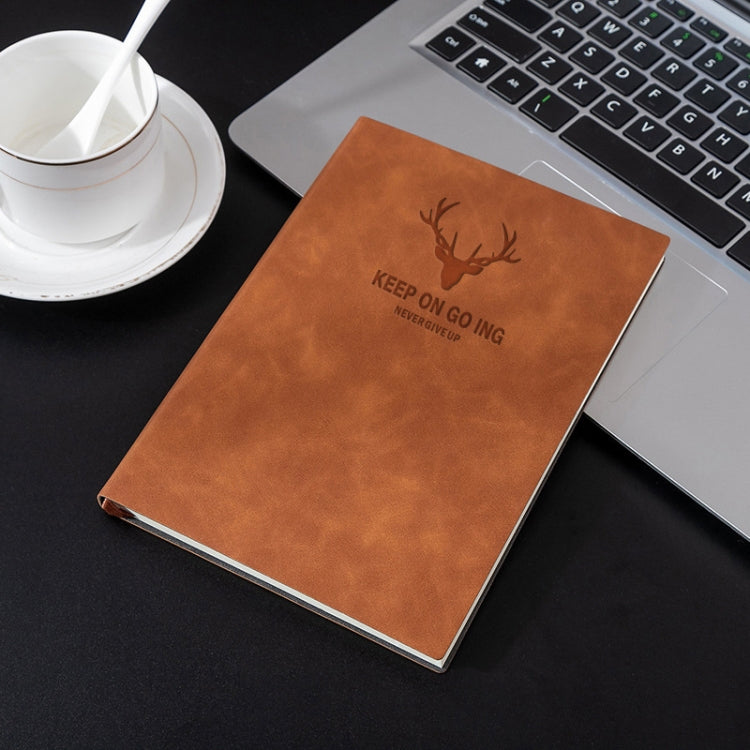 A5 Business Leather Notebook Conference Office Notepad Student Notebook