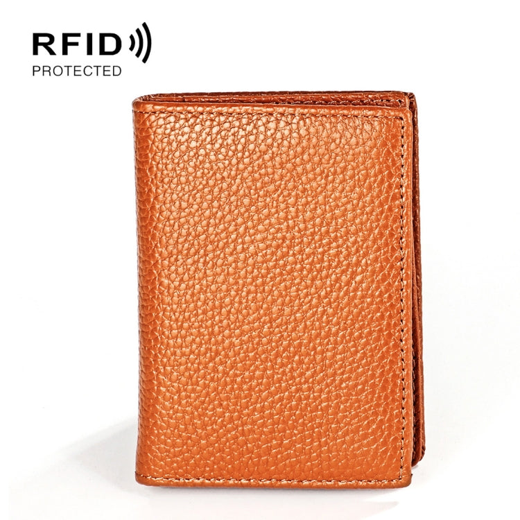 KB156 Antimagnetic RFID Men Leather Card Bag Card Holder
