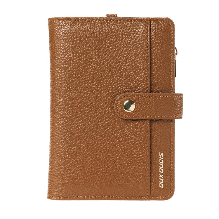 DUX DUCIS PU Leather RFID Multi-card Wallet with Lanyard