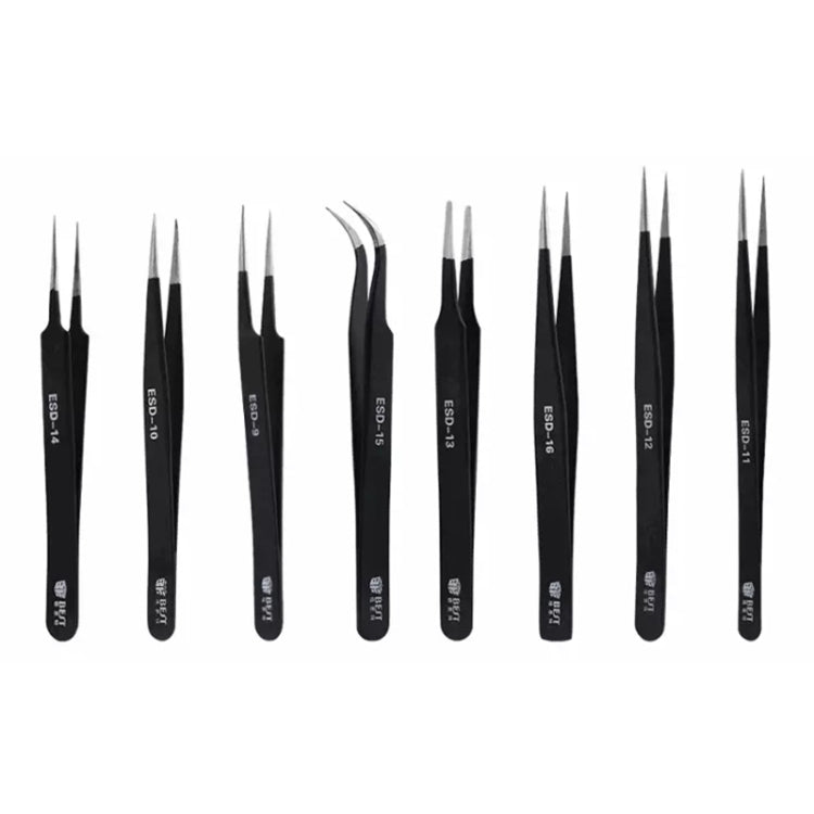 BEST BST-16 Precision Anti-static ESD Stainless Steel Tweezers