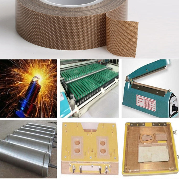 Teflon High Temperature Resistant Cloth Tape Sealing Machine Heat Insulation Tape, Size: 10m x 13mm