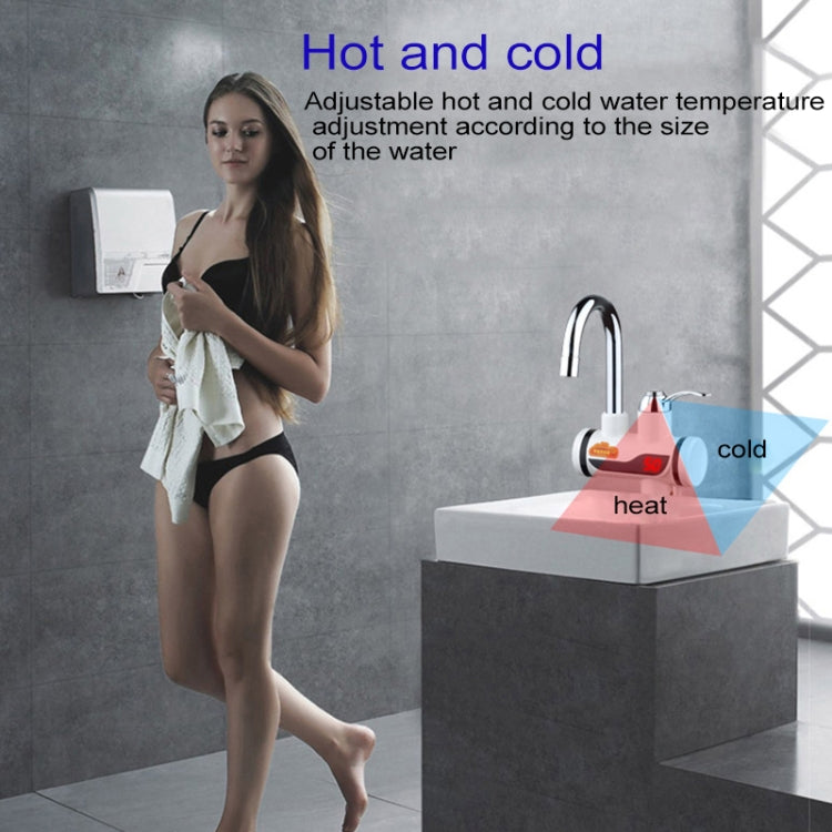 3s Fast Heat Electrothermal Rotatable Faucet Water Tap with Digital Display, 220V, Size: S, Digital Display / Size: S