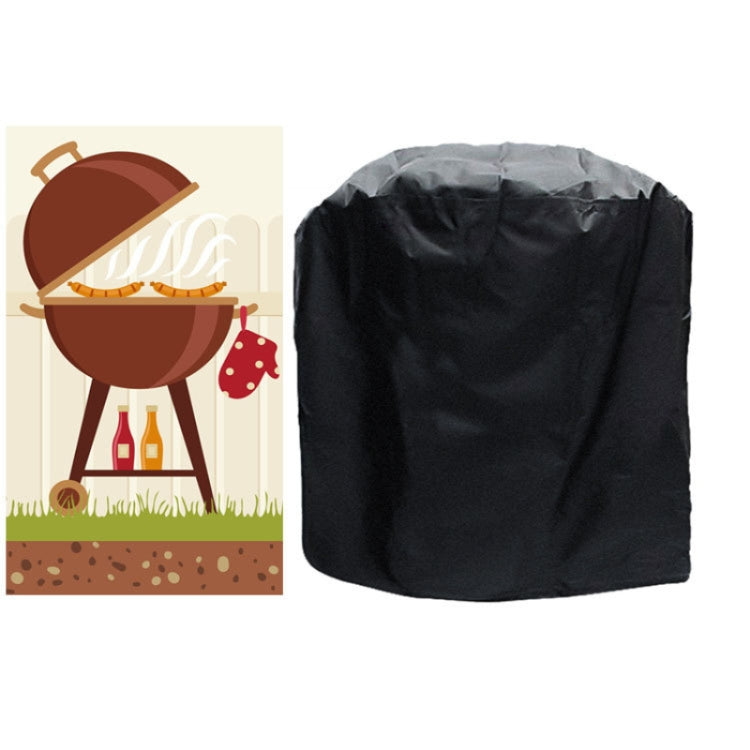 Outdoor Anti-UV Waterproof Dust-proof 210D Oxford Cloth BBQ Circle Protective Bag Charcoal Barbeque Grill Cover, Size: 58x77cm