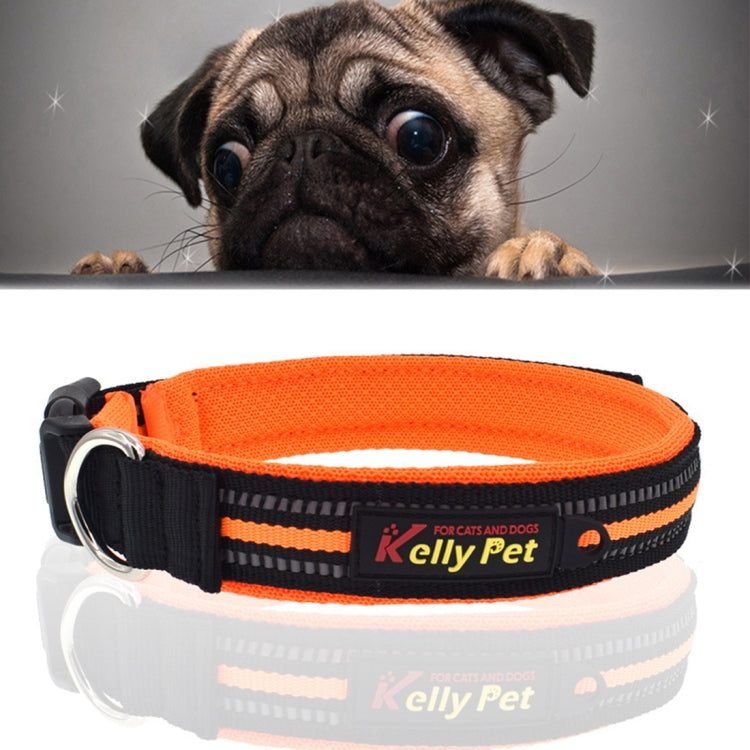 Pet Dogs Polyester Reflective Breathable Pets Collar Traction Lead Leash, Size: L, 2.5*47*54cm