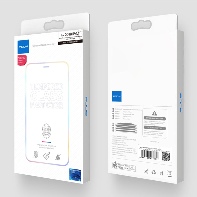For iPhone 11 Pro Max / XS Max ROCK 0.23mm Soft Edge 7D Curved Surface Anti Blue-ray Full Screen Tempered Glass Film