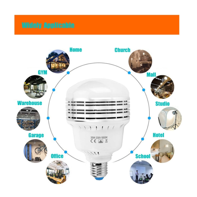 MANTOO PGL35 35W 120V 5500K 3900LM LED Light Bulb for Photography Lighting