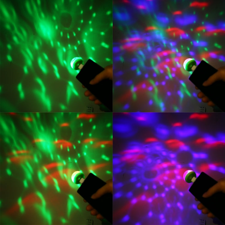 4W RGB USB LED Crystal Magic Ball Stage Light with Micro USB Adapter