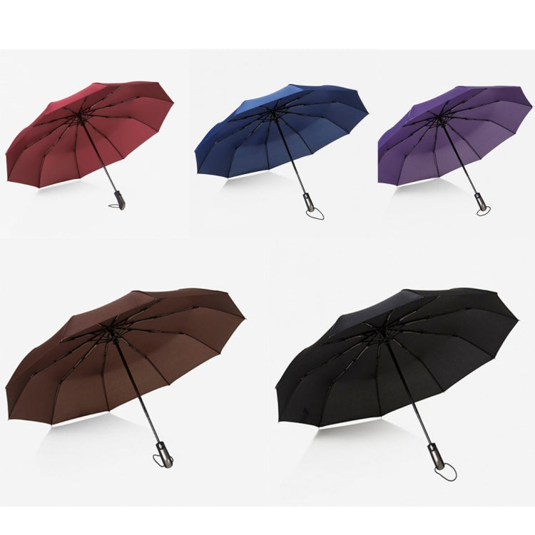 Automatic Lightweight Portable Three Folding Waterproof Anti-UV Umbrella