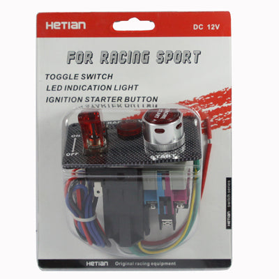 Carbon Fiber Flip-up Start Ignition Switch Panel and Accessories for Racing Sport