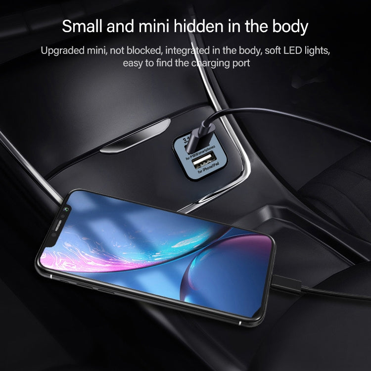 High Performance 2.1A + 1A Dual USB Port Car Charger for iPad Air 2 & Air & 4, iPhone 6 & 6 Plus & 5C & 5S & 4 & 4S, iPod touch, Galaxy Tablet / Note Series and Other Mobile Phone, Navigators