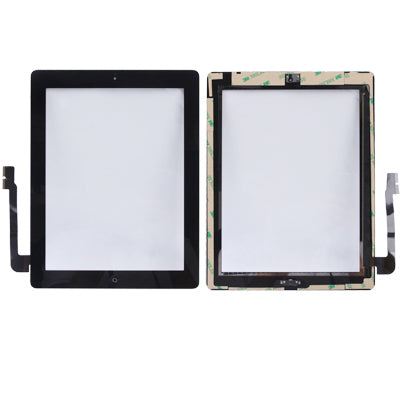 (Controller Button + Home Key Button PCB Membrane Flex Cable + Touch Panel Installation Adhesive) Touch Panel for New iPad (iPad 3)