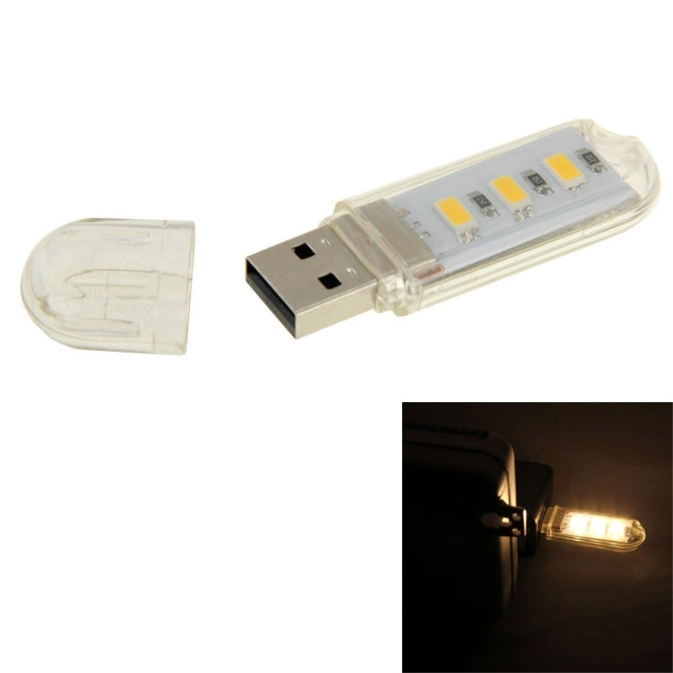 3 LED SMD 5630 1.5W USB Flash Disk Style USB Light Lamp, White Light, Green Light, Warm White Light