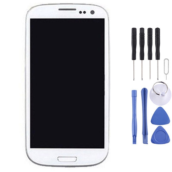 Original LCD Screen and Digitizer Full Assembly with Frame for Samsung Galaxy SIII / i9300