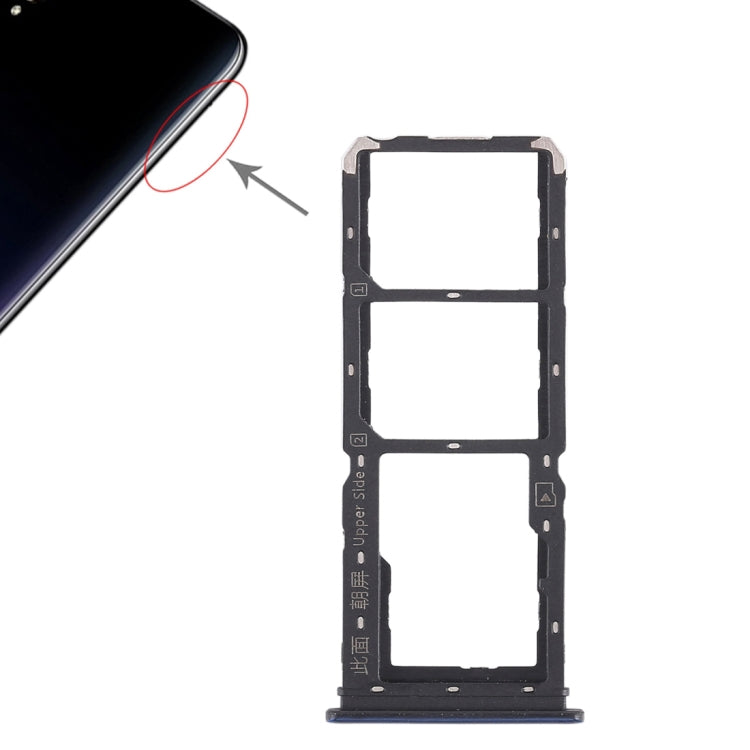 For Vivo Y97 2 x SIM Card Tray + Micro SD Card Tray
