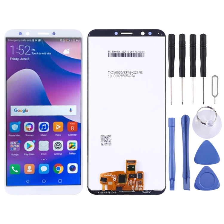 LCD Screen and Digitizer Full Assembly for Huawei Y7 Prime (2018)
