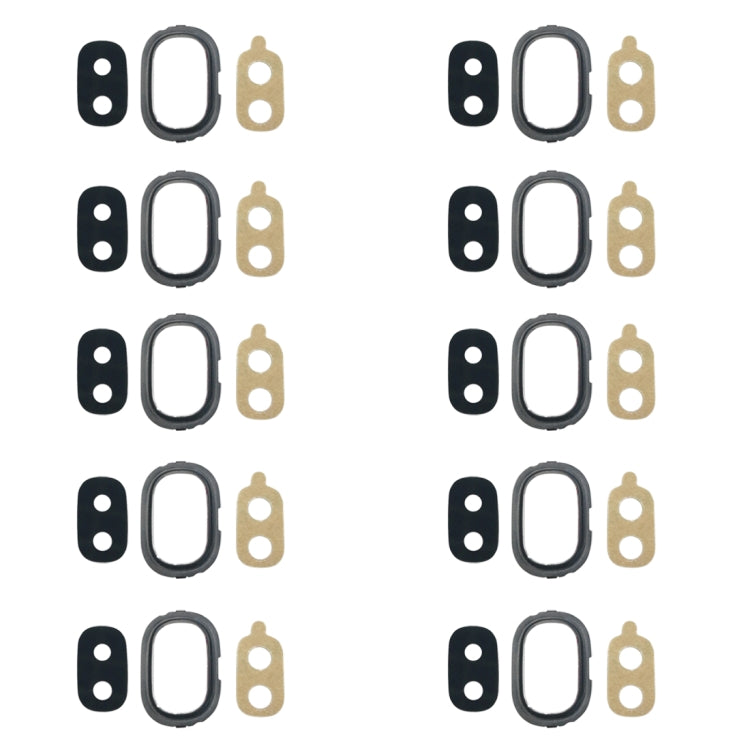 For Galaxy J4, J400F/DS, J400G/DS 10pcs Back Camera Bezel with Lens Cover & Adhesive