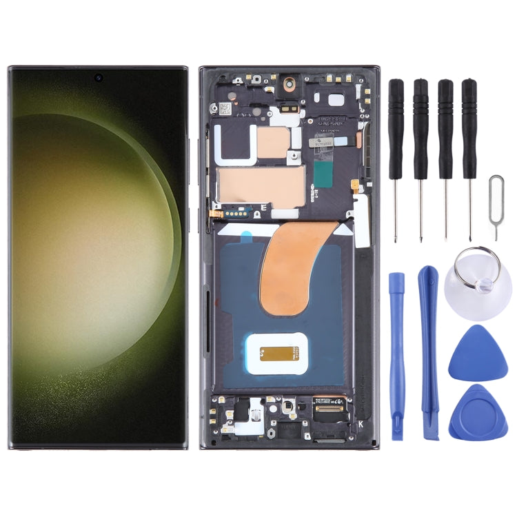 OLED LCD Screen For Samsung Galaxy S23 Ultra 5G SM-S918B Digitizer Full Assembly with Frame