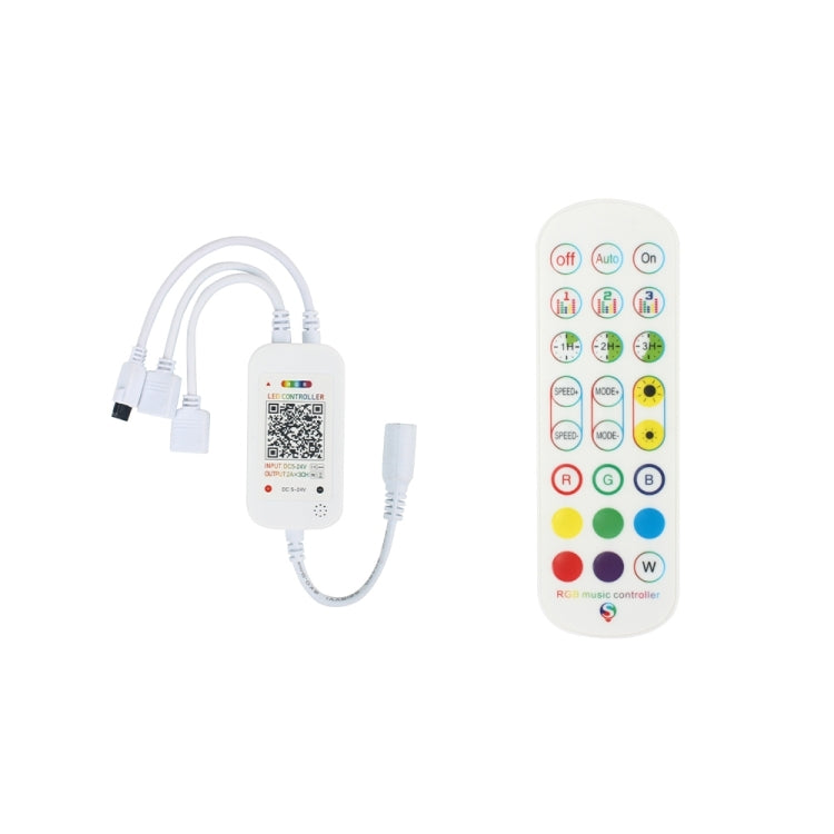 WiFi Smart 4 Pin RGB LED Strip Light Contoller APP Remote Voice Control Works with Alexa Echo, 5-24V