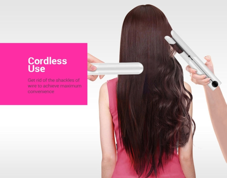 K-SKIN Portable Rechargeable Hair Straightener Curler Ceramic Iron Styling Tool Cordless Adjustable Temperature Fast Heat