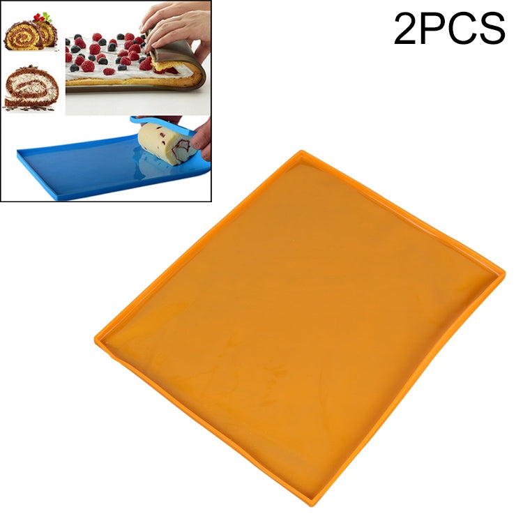 2 PCS Non-stick Cake Pad Swiss Roll Pad Baking Tools For Cakes Silicone Mat