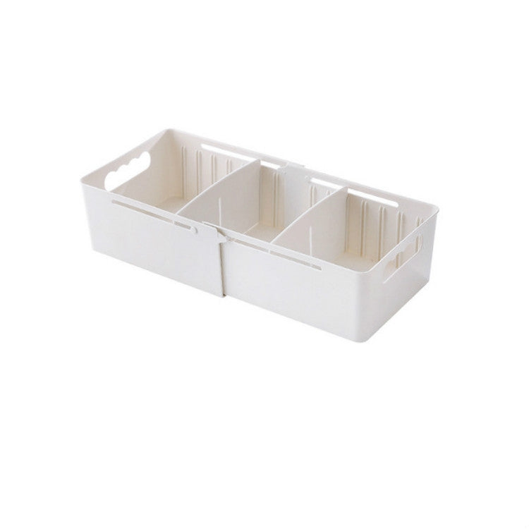 Retractable And Adjustable Three Pane Socks Storage Box