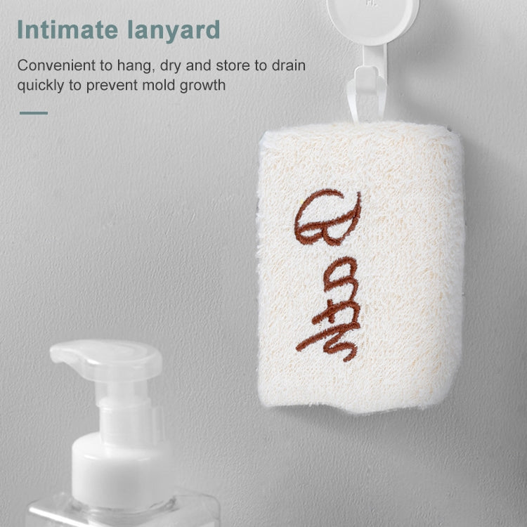2 PCS Embroidered Fiber Fabric Sponge Block Exfoliating Bath Wipe