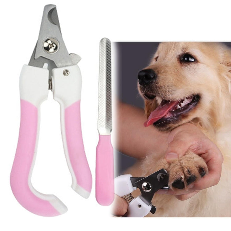 Two-piece Pet Toe Stainless Steel Cat and Dog Nail Clipper Filee