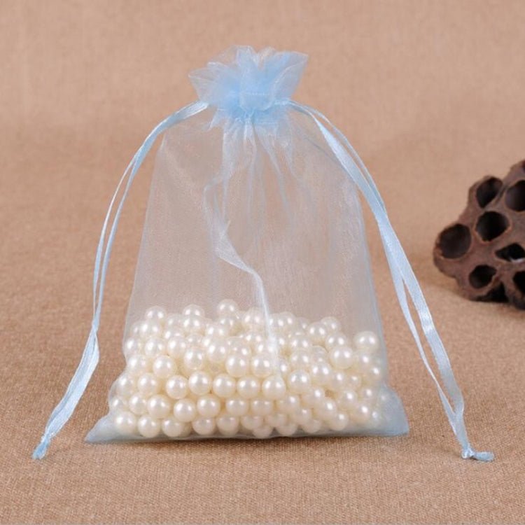 100 PCS Gift Bags Jewelry Organza Bag Wedding Birthday Party Drawable Pouches, 16X22cm, 9X12cm