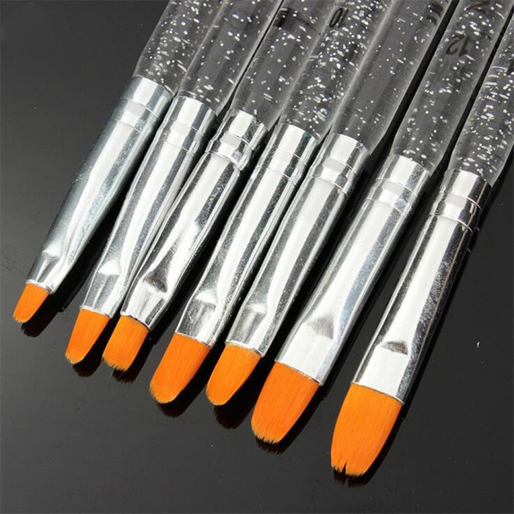 7pcs /Set UV Gel Acrylic Crystal Design Builder Painting Nail Art Brush Pen Tool Set Crystal Painting Drawing Carving Pen Set