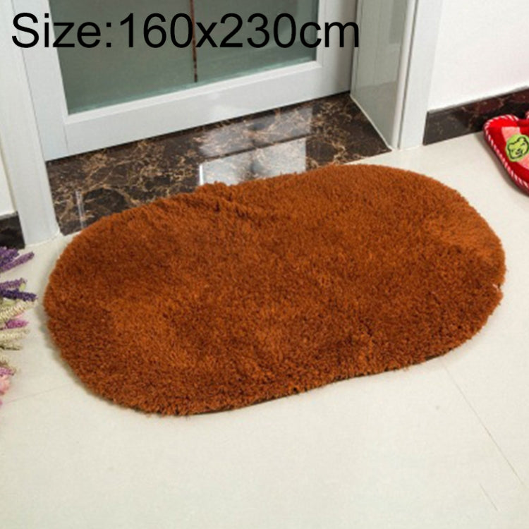 Faux Fur Rug Anti-slip Solid Bath Carpet Kids Room Door Mats Oval Bedroom Living Room Rugs