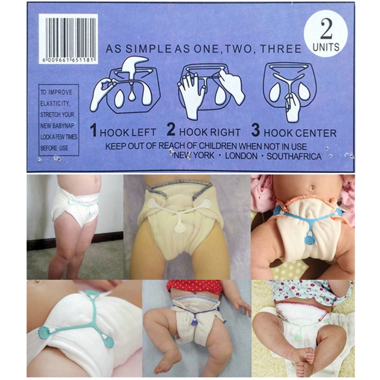 3 PCS Plastic Three-hook Small Claw Baby Diaper BuckleRandom Color Delivery