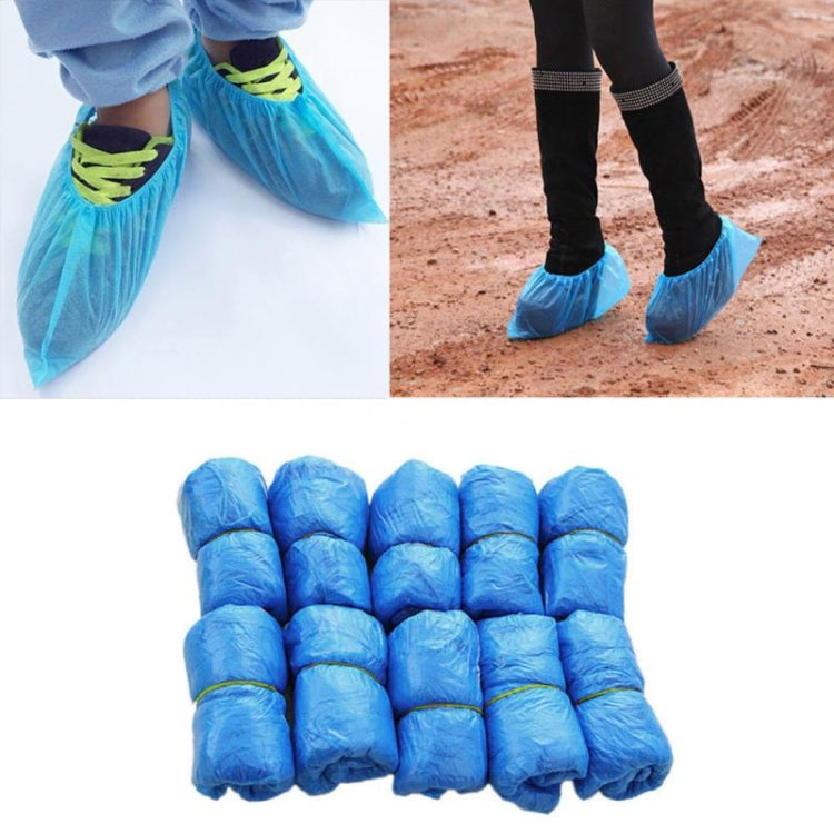 100 PCS Rainy Day Disposable Plastic CPE Thick Outdoor Shoe Cover