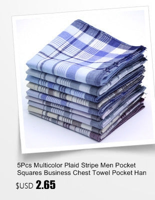 Multicolor Plaid Stripe Men Pocket Squares Business Chest Towel Handkerchiefs 100% Cotton