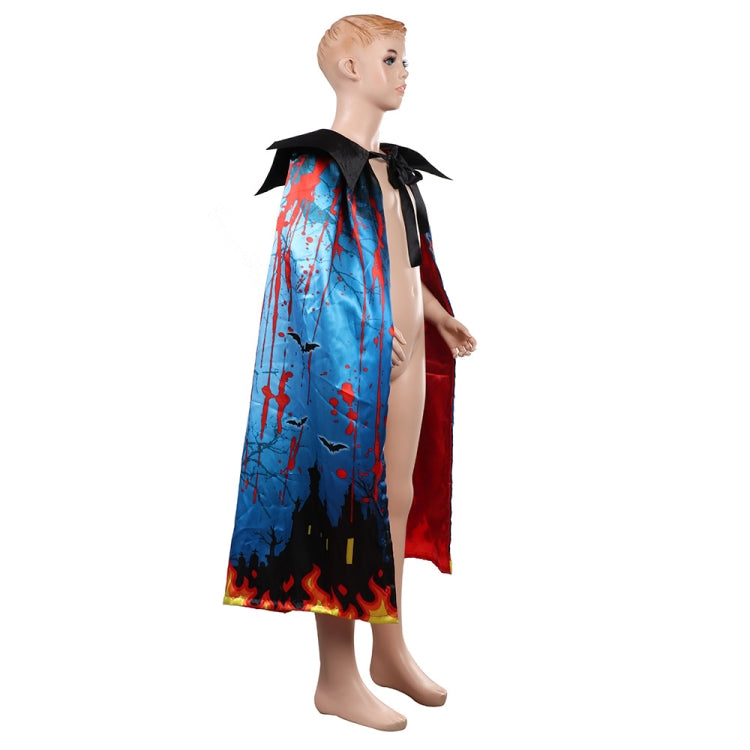Halloween Dress Up Kids Double-Layer Printed Cloak