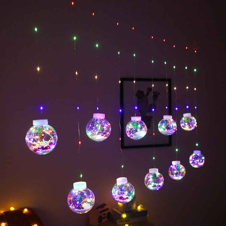 LED Copper Wire Curtain Light Wishing Ball Christmas Decoration String Lights, Random Style Delivery