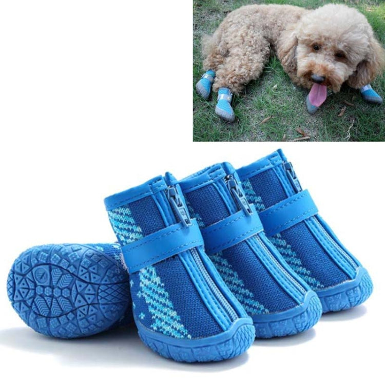 4 PCS / Set Breathable Non-slip Wear-resistant Dog Shoes Pet Supplies