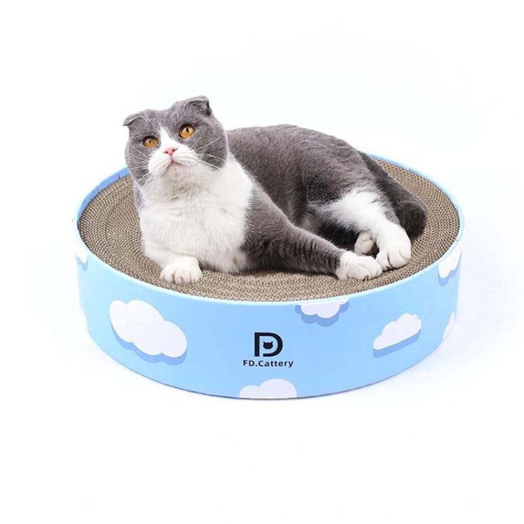 Round Corrugated Cat Scratcher Claw Sharpener Toy Bed
