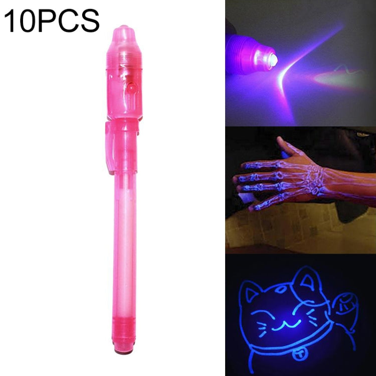 10 PCS Creative Magic UV Light Invisible Ink Pen Marker Pen
